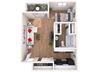 Studio floor plan at Villa Toscana Apartments in Phoenix, AZ